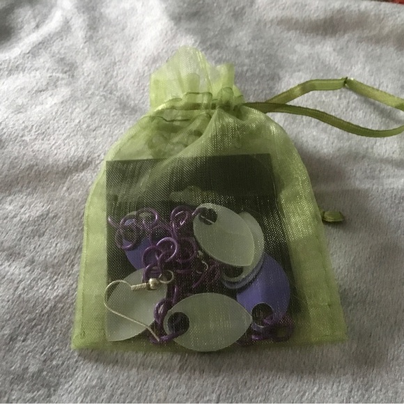 Titanium Dragon Scale Earrings with black light reactive scales. - Picture 6 of 6